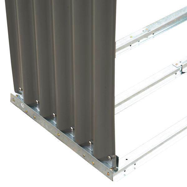 Kaminholzregal Aussen Holzunterstand Kaminholz Stapelhilfe Stahl Grau - Palo24