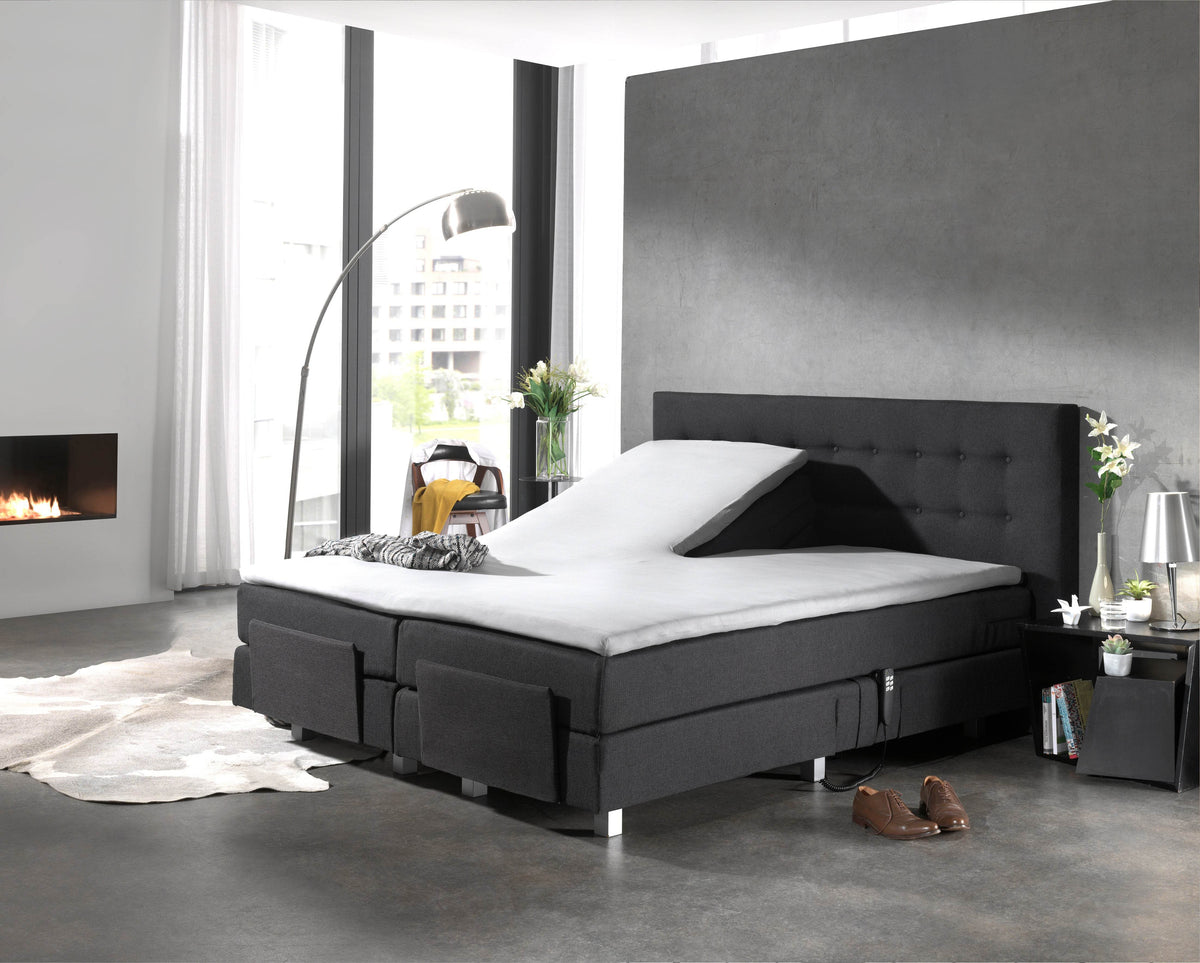 Split Topper Baumwolle Spannbettlaken Weiss 160 x 210 cm - Palo24
