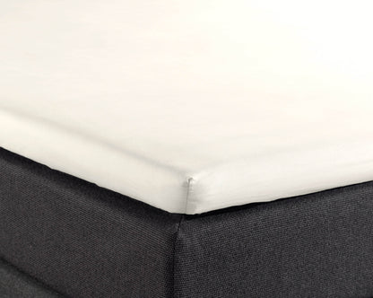 Split Topper Baumwolle Spannbettlaken Creme 180 x 220 cm - Palo24