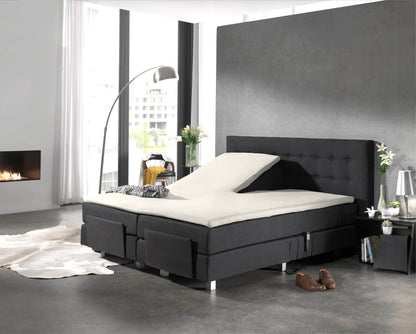 Split Topper Baumwolle Spannbettlaken Creme 180 x 220 cm - Palo24