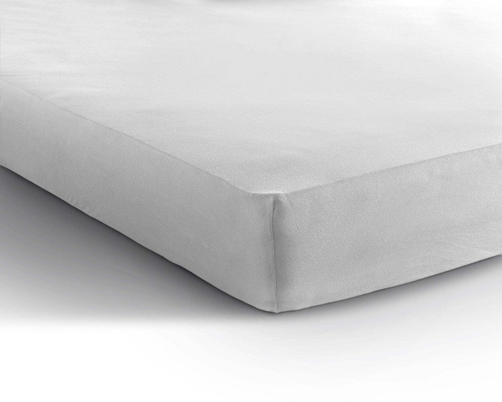 Einzel Jersey 135 gr. Spannbettlaken Weiss 190/200 x 200/220 cm - Palo24