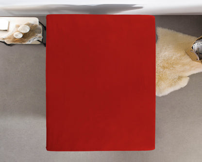 Einzel Jersey 135 gr. Spannbettlaken Rot 160/180 x 200 cm - Palo24