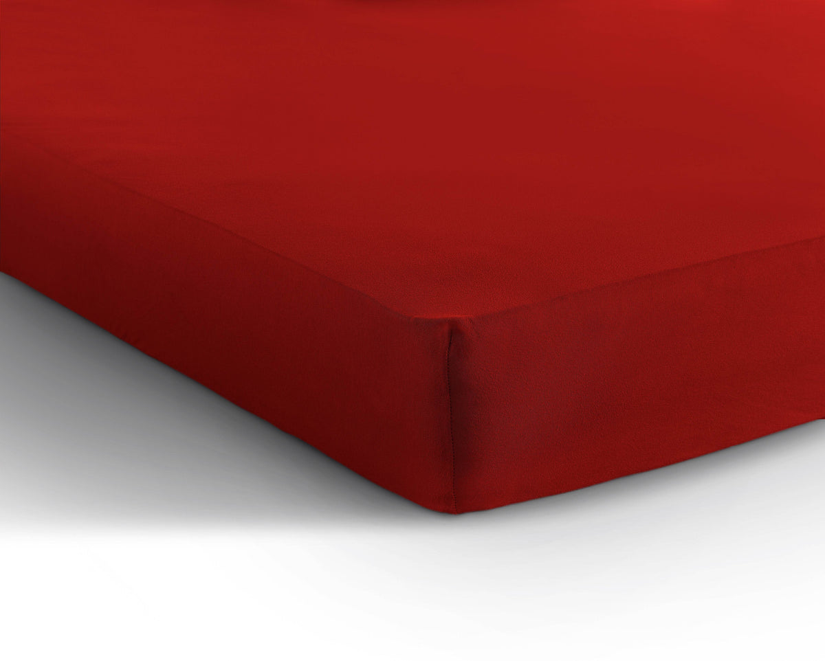 Einzel Jersey 135 gr. Spannbettlaken Rot 160/180 x 200 cm - Palo24