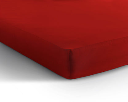 Einzel Jersey 135 gr. Spannbettlaken Rot 160/180 x 200 cm - Palo24