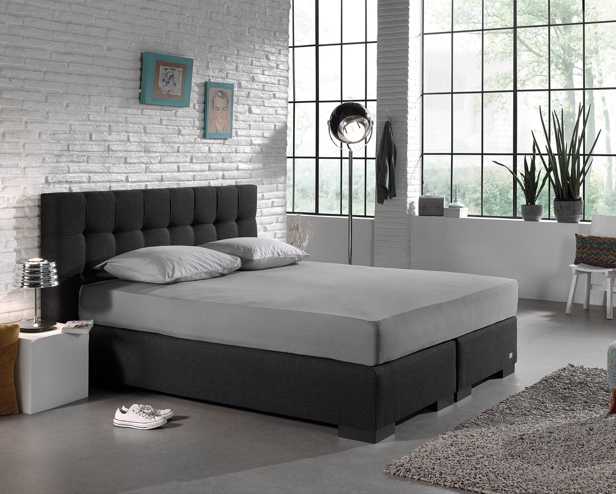 Einzel Jersey 135 gr. Spannbettlaken Grau 140 x 200 cm - Palo24