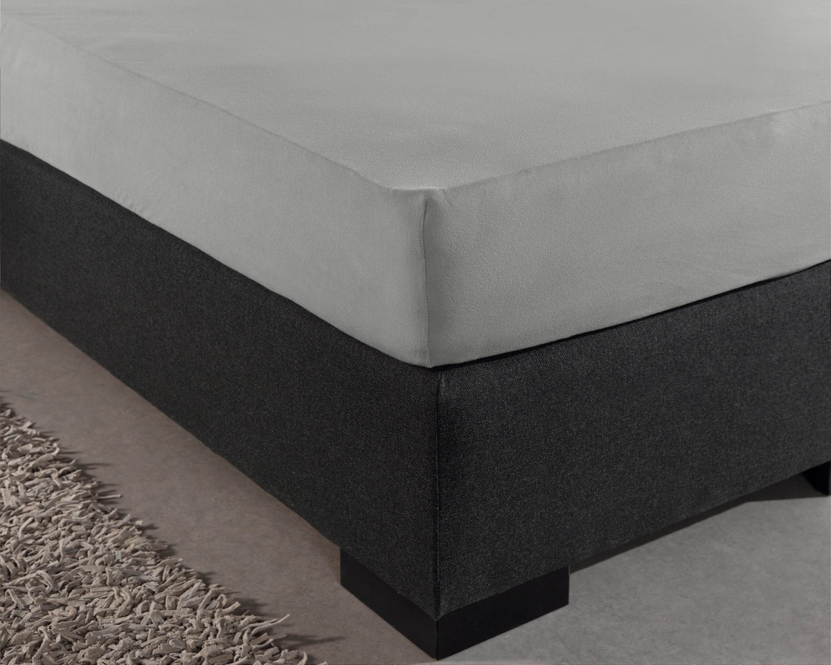 Einzel Jersey 135 gr. Spannbettlaken Grau 160/180 x 200 cm - Palo24