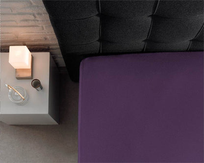Einzel Jersey 135 gr. Spannbettlaken Lila 140 x 200 cm - Palo24