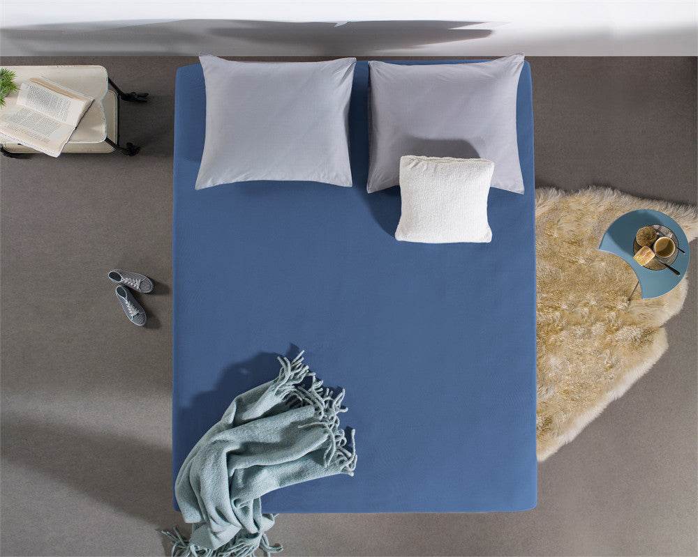Einzel Jersey 135 gr. Spannbettlaken Blau 80/100 x 200 cm - Palo24