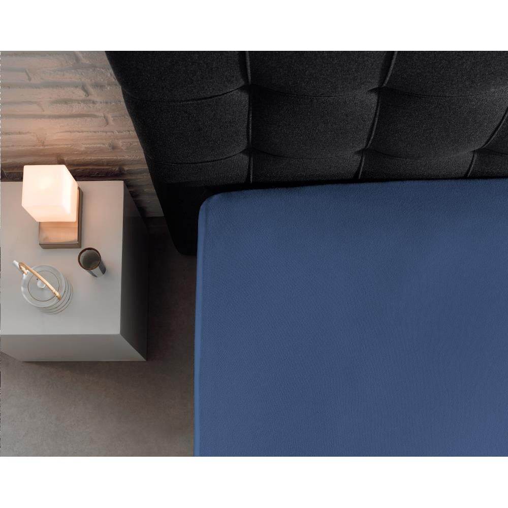 Einzel Jersey 135 gr. Spannbettlaken Blau 80/100 x 200 cm - Palo24