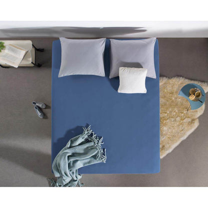 Einzel Jersey 135 gr. Spannbettlaken Blau 80/100 x 200 cm - Palo24