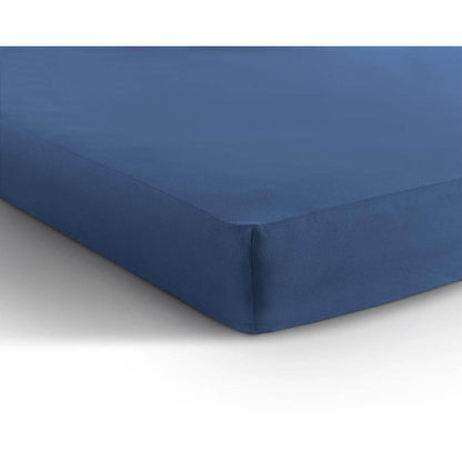 Einzel Jersey 135 gr. Spannbettlaken Blau 80/100 x 200 cm - Palo24