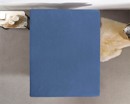 Einzel Jersey 135 gr. Spannbettlaken Blau 80/100 x 200 cm - Palo24