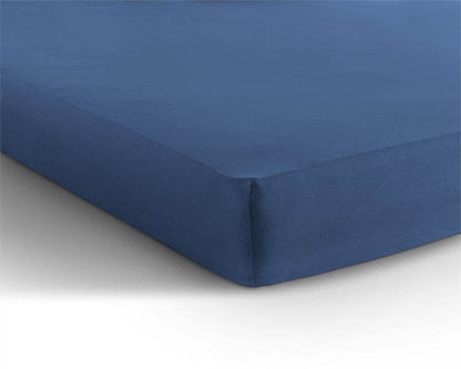 Einzel Jersey 135 gr. Spannbettlaken Blau 80/100 x 200 cm - Palo24