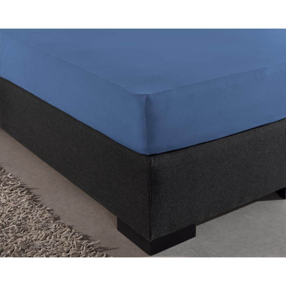 Einzel Jersey 135 gr. Spannbettlaken Blau 80/100 x 200 cm - Palo24