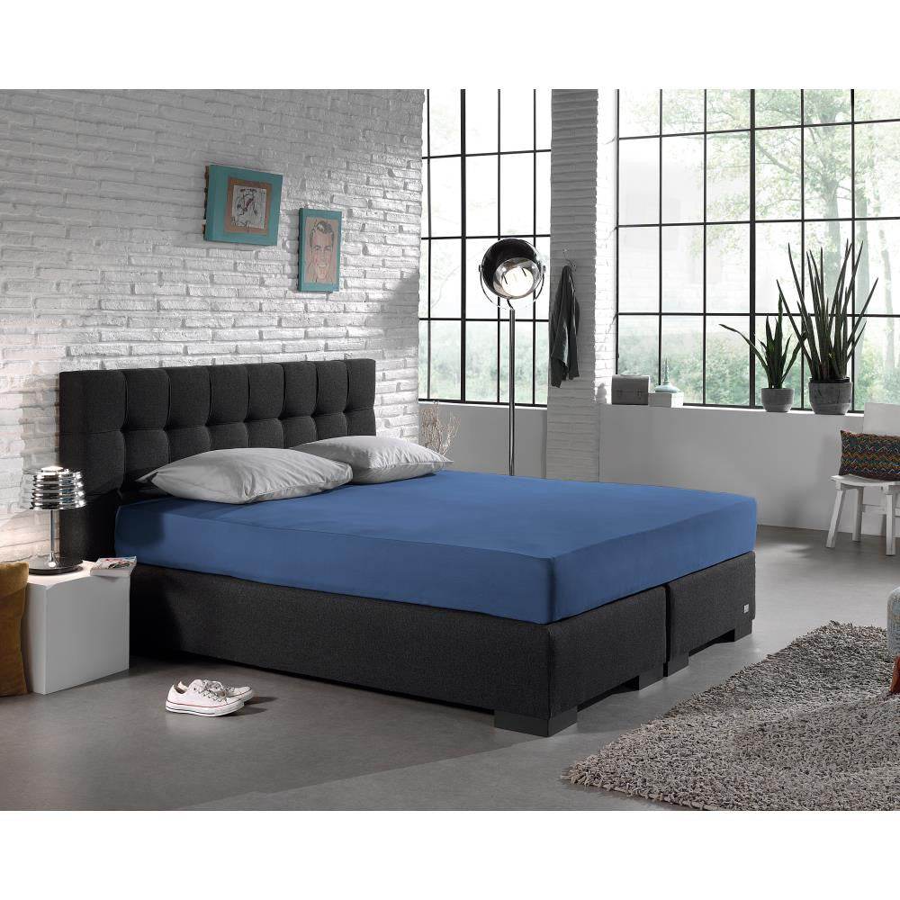 Einzel Jersey 135 gr. Spannbettlaken Blau 80/100 x 200 cm - Palo24