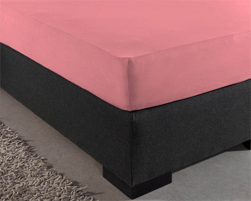 Einzel Jersey 135 gr. Spannbettlaken Rose 140 x 200 cm - Palo24
