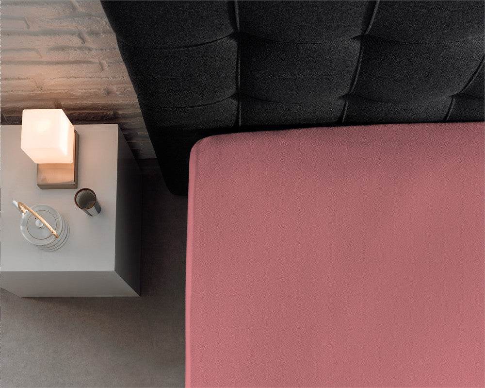 Einzel Jersey 135 gr. Spannbettlaken Rose 140 x 200 cm - Palo24