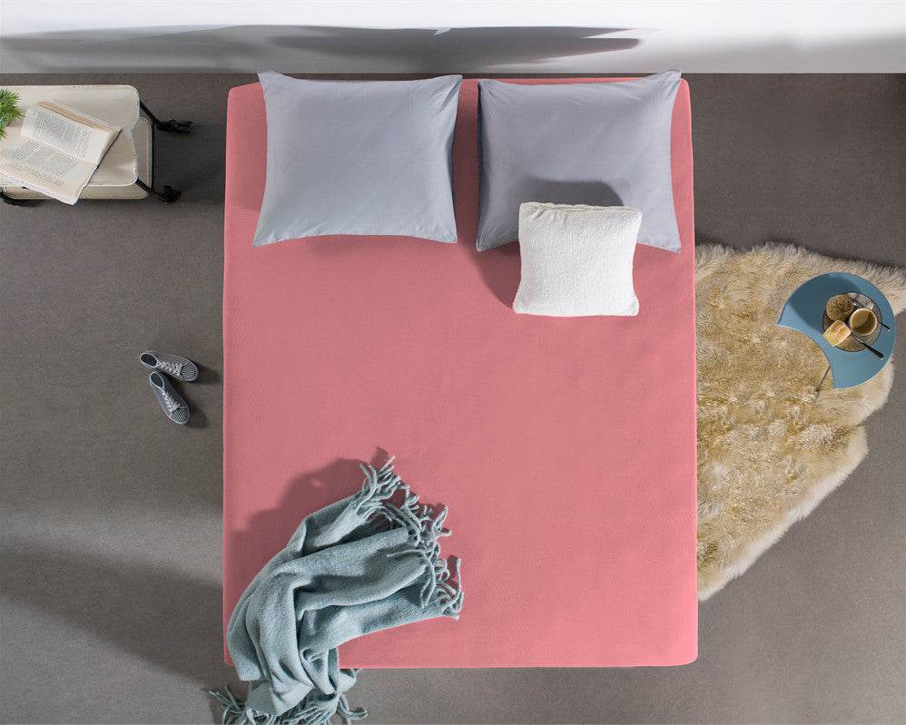 Einzel Jersey 135 gr. Spannbettlaken Rose 140 x 200 cm - Palo24