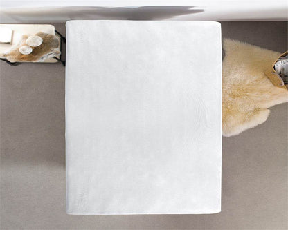 Doppelt Jersey 220 gr. Spannbettlaken Weiss 160/180 x 200/220 cm - Palo24
