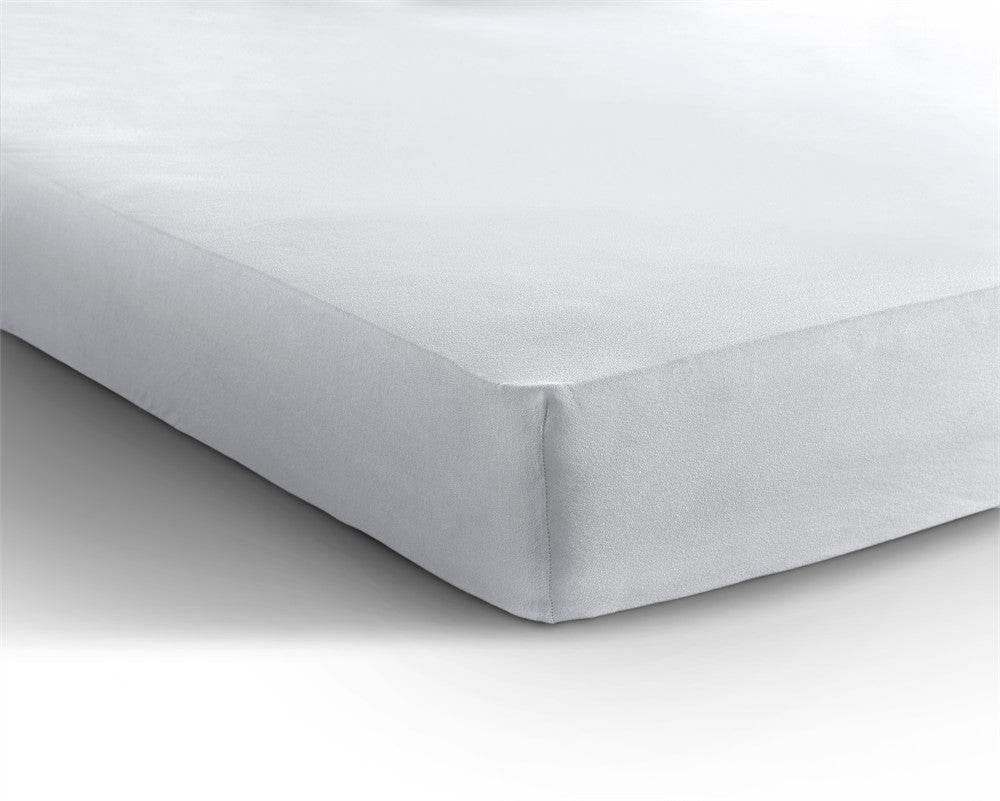 Doppelt Jersey 220 gr. Spannbettlaken Weiss 160/180 x 200/220 cm - Palo24
