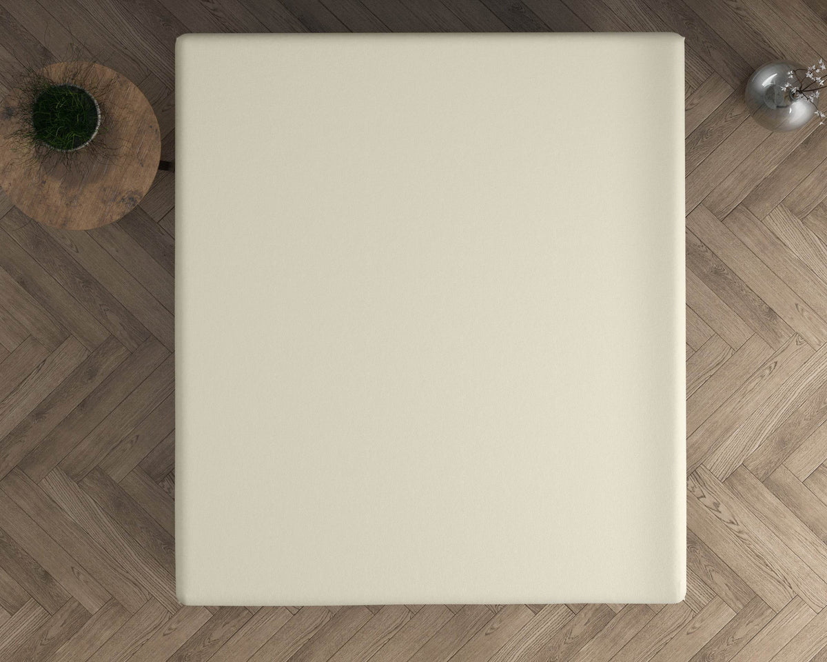 Doppelt Jersey 220 gr. Spannbettlaken Creme 80/100 x 220 cm - Palo24