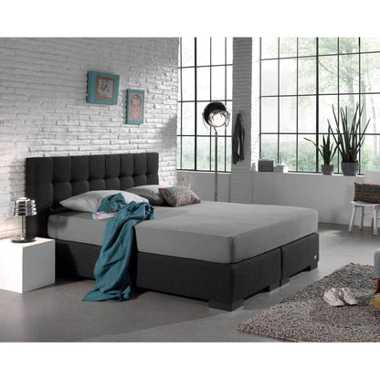 Doppelt Jersey 220 gr. Spannbettlaken Grau 80/100 x 220 cm - Palo24
