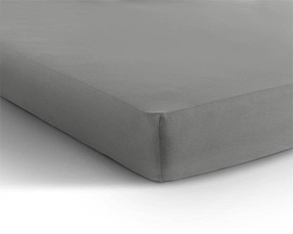 Doppelt Jersey 220 gr. Spannbettlaken Grau 80/100 x 220 cm - Palo24