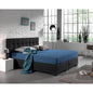 Doppelt Jersey 220 gr. Spannbettlaken Blau 190/200 x 220/230 cm - Palo24