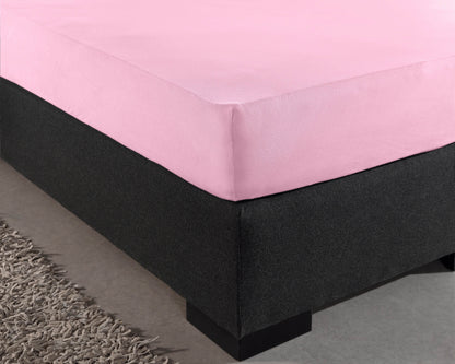 Doppelt Jersey 220 gr. Spannbettlaken Rose 80/100 x 220 cm - Palo24