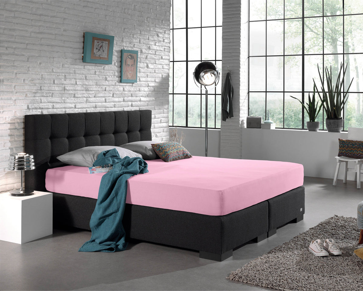 Doppelt Jersey 220 gr. Spannbettlaken Rose 80/100 x 220 cm - Palo24