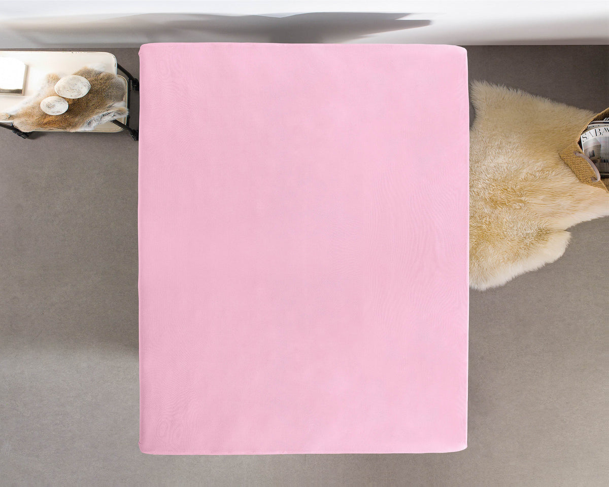 Doppelt Jersey 220 gr. Spannbettlaken Rose 80/100 x 220 cm - Palo24