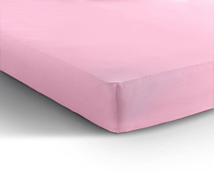 Doppelt Jersey 220 gr. Spannbettlaken Rose 80/100 x 220 cm - Palo24