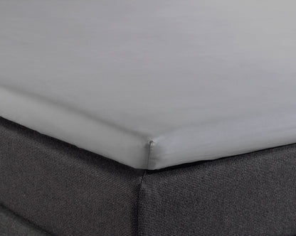 Split Topper Baumwolle Spannbettlaken Grau 180 x 210 cm - Palo24