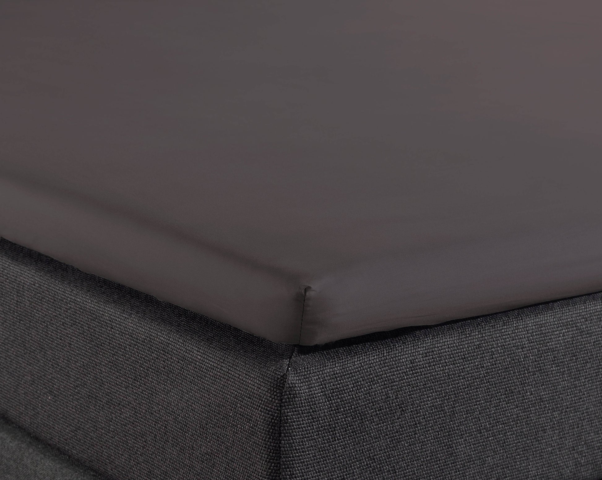 Split Topper Baumwolle Spannbettlaken Anthrazit 160 x 210 cm - Palo24
