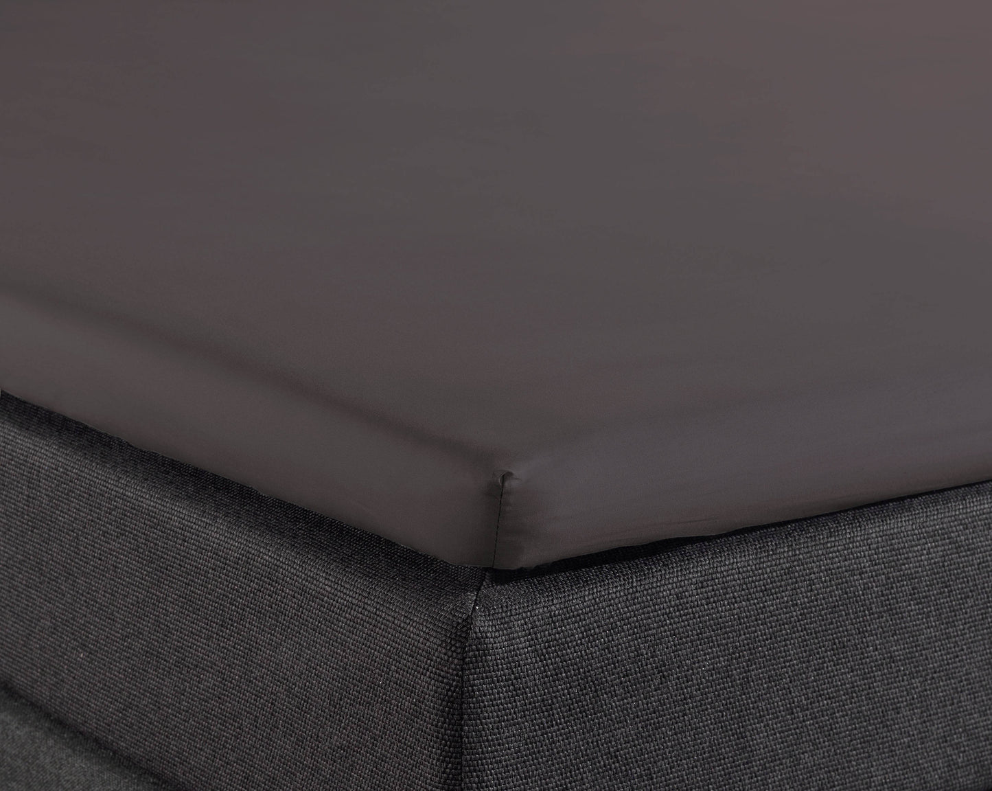 Split Topper Baumwolle Spannbettlaken Anthrazit 180 x 220 cm - Palo24