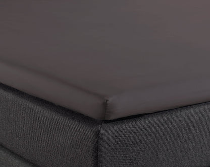 Split Topper Baumwolle Spannbettlaken Anthrazit 180 x 220 cm - Palo24