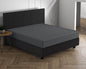Doppelt Jersey 220 gr. Spannbettlaken Anthrazit 140 x 200/220 cm - Palo24