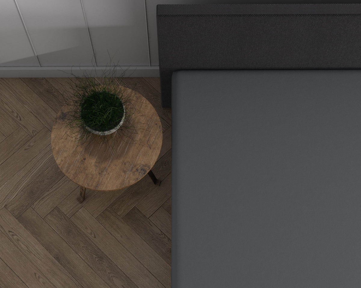 Doppelt Jersey 220 gr. Spannbettlaken Anthrazit 140 x 200/220 cm - Palo24