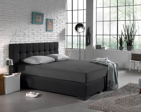 Einzel Jersey 135 gr. Spannbettlaken Anthrazit 140 x 200 cm - Palo24