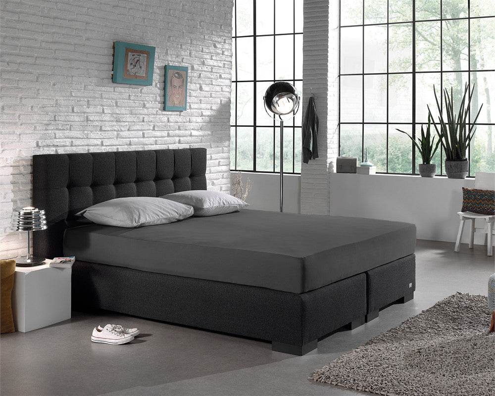 Einzel Jersey 135 gr. Spannbettlaken Anthrazit 140 x 200 cm - Palo24