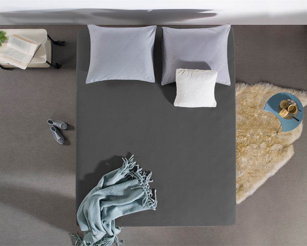 Einzel Jersey 135 gr. Spannbettlaken Anthrazit 140 x 200 cm - Palo24