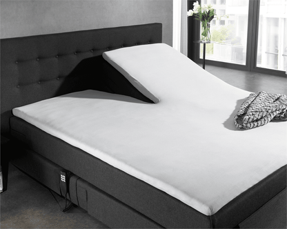 Split Topper Jersey Spannbettlaken Weiss 140 x 200 cm - Palo24