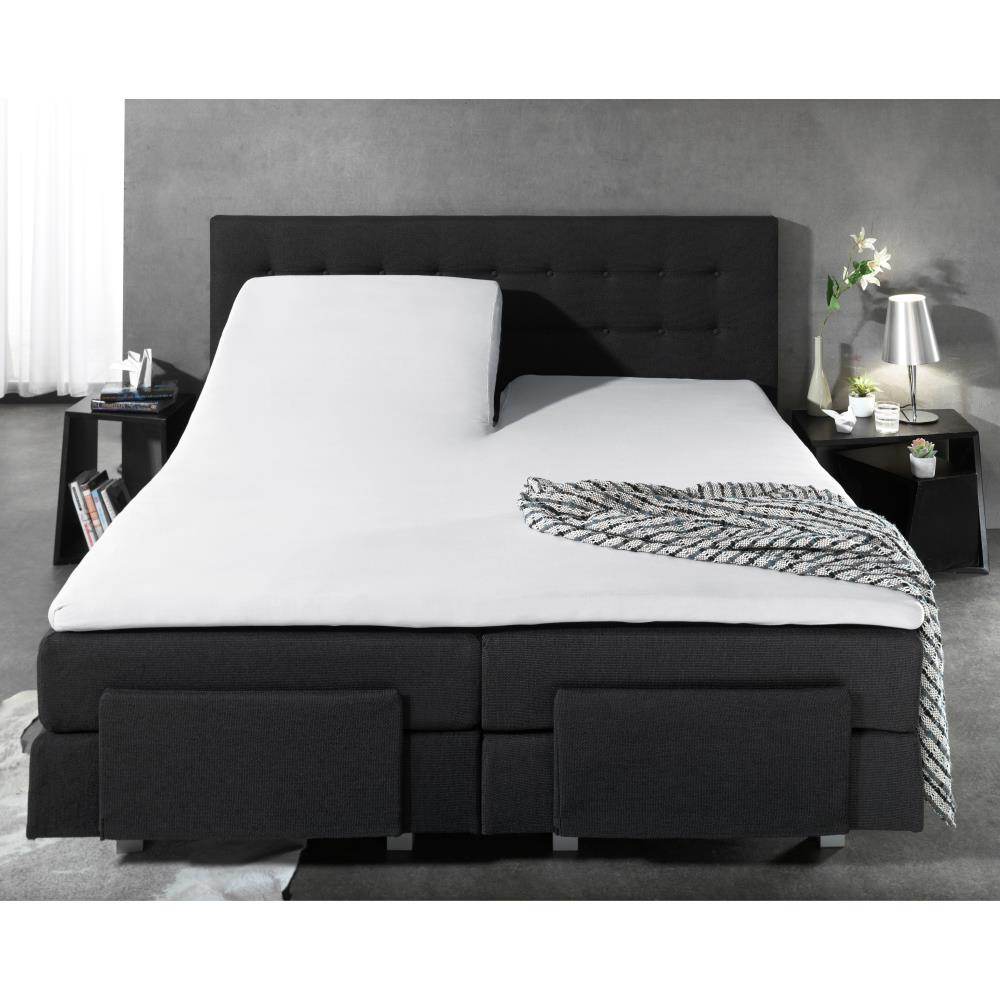 Split Topper Jersey Spannbettlaken Weiss 140 x 200 cm - Palo24