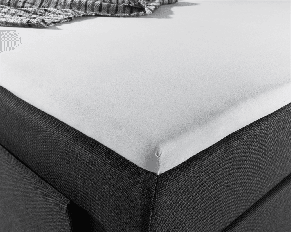 Split Topper Jersey Spannbettlaken Weiss 140 x 200 cm - Palo24