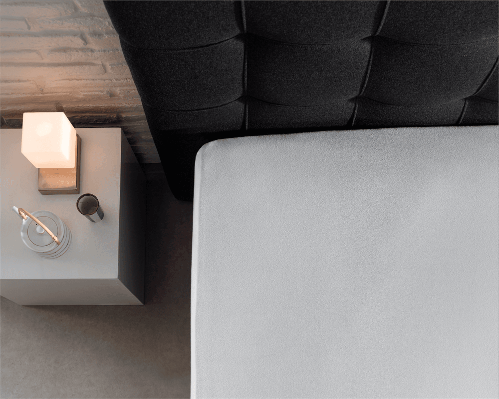 Split Topper Jersey Spannbettlaken Weiss 140 x 200 cm - Palo24