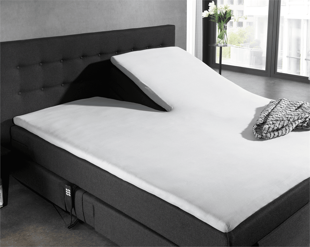 Split Topper Jersey Spannbettlaken Weiss 160 x 200 cm - Palo24