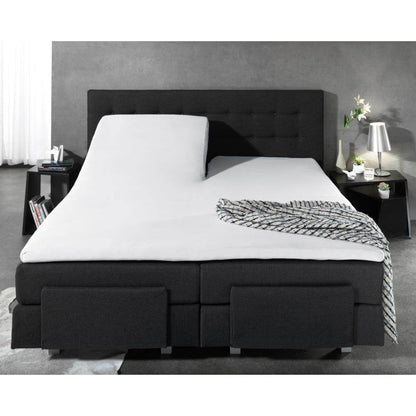 Split Topper Jersey Spannbettlaken Weiss 160 x 220 cm - Palo24