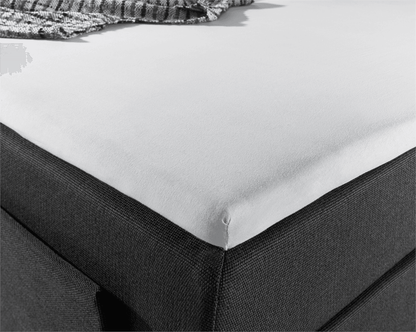 Split Topper Jersey Spannbettlaken Weiss 180 x 220 cm - Palo24