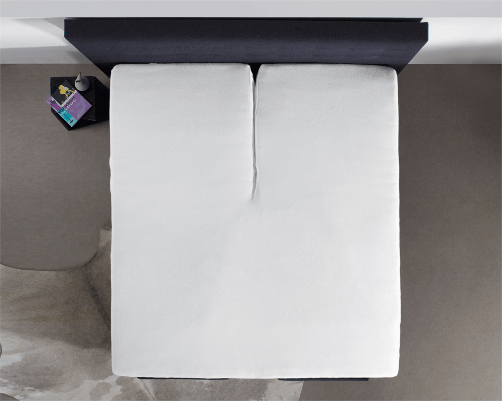 Split Topper Jersey Spannbettlaken Weiss 180 x 220 cm - Palo24