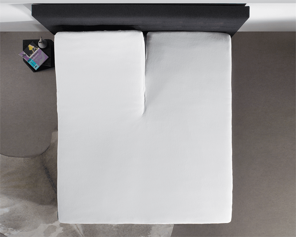 Split Topper Jersey Spannbettlaken Weiss 180 x 220 cm - Palo24
